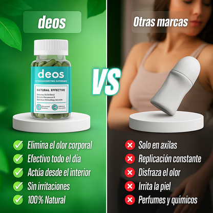 OdoFree™ | Capsulas Naturales para el Olor Corporal (OFERTA 2X1)