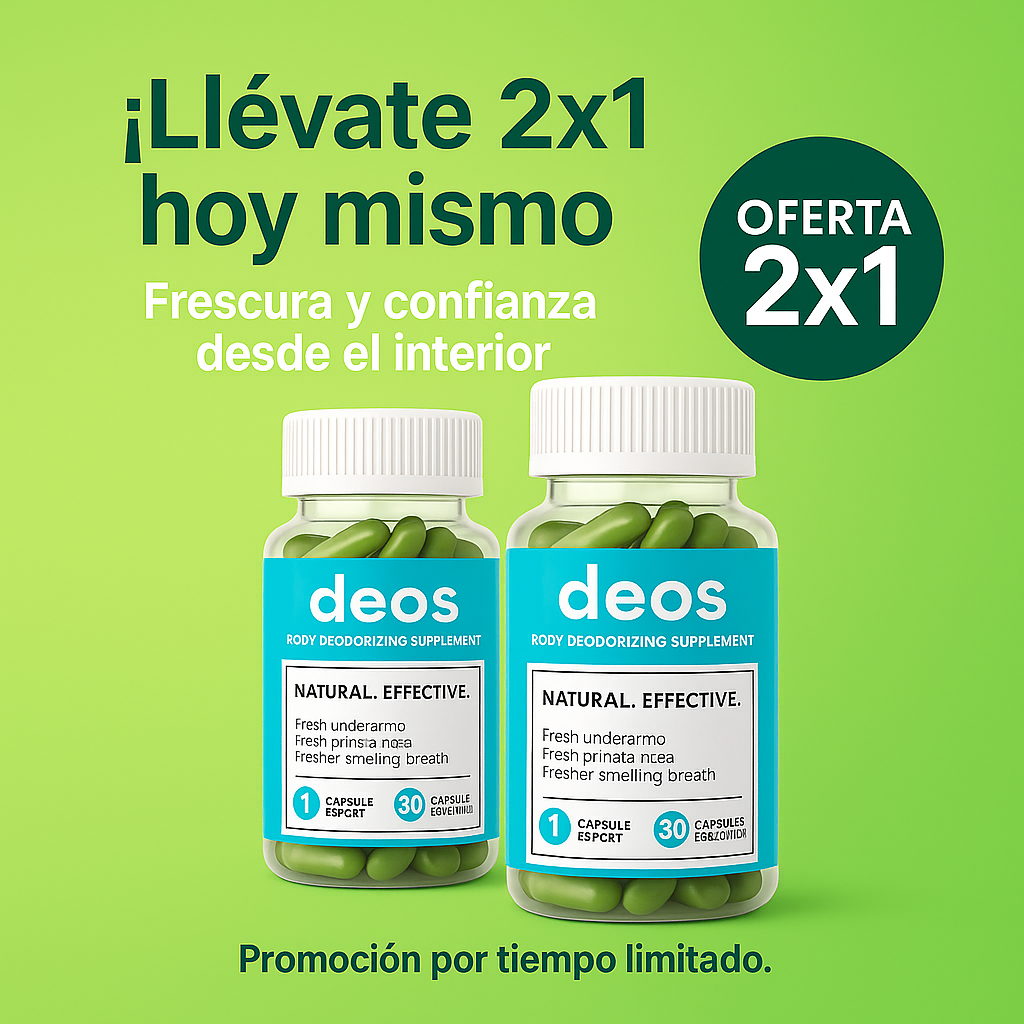 OdoFree™ | Capsulas Naturales para el Olor Corporal (OFERTA 2X1)