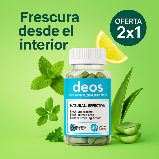 OdoFree™ | Capsulas Naturales para el Olor Corporal (OFERTA 2X1)