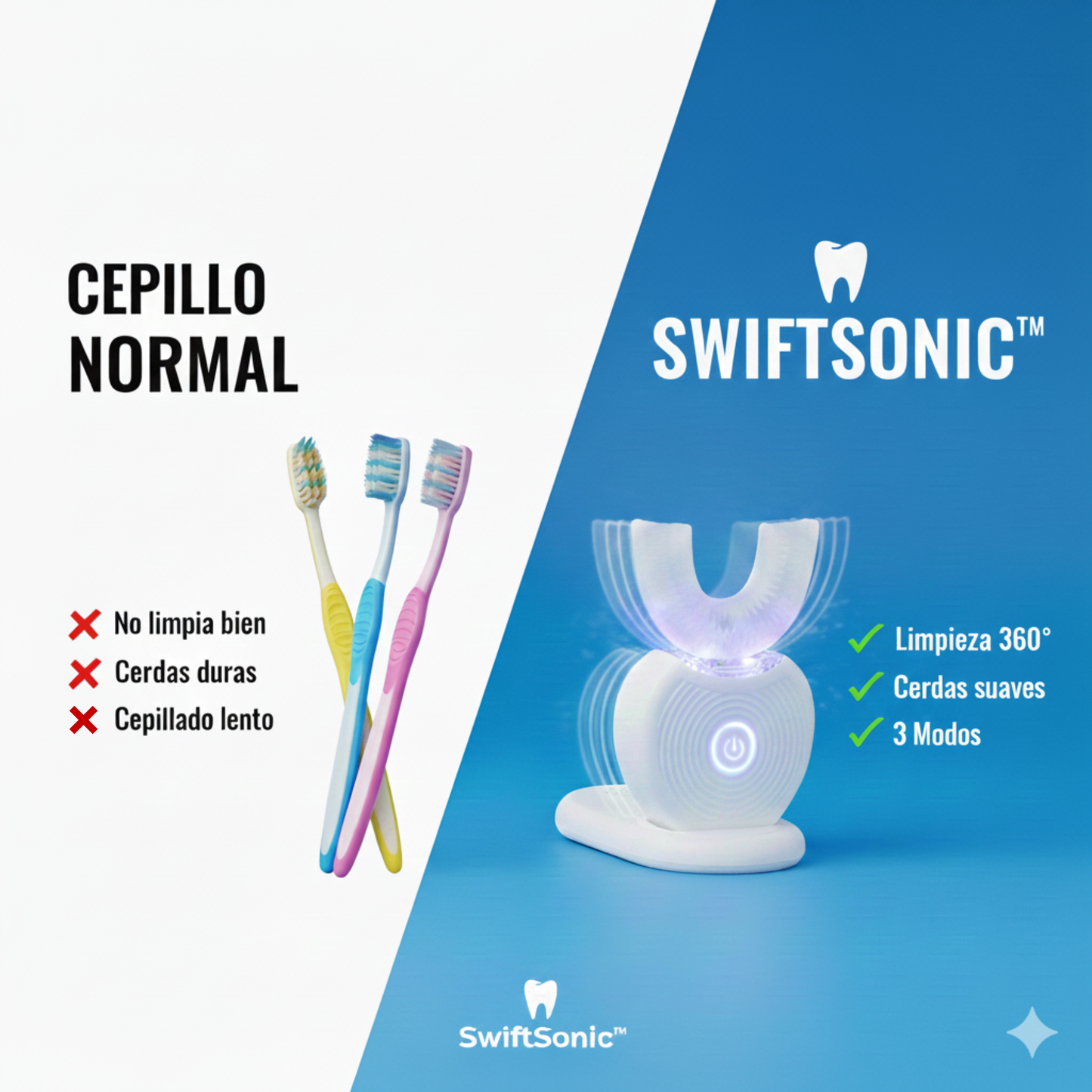 SwiftSonic™ – El cepillo 360º de alta velocidad