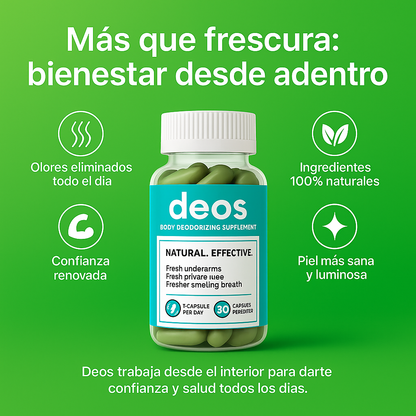 OdoFree™ | Capsulas Naturales para el Olor Corporal (OFERTA 2X1)